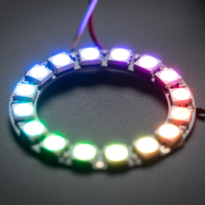 WS2812 16 x 5050 RGB Built-in Dream Color Driver LED Lights - Neopixel Ring